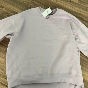 BRAND NEW LAVENDER NIKE SWEATSHIRT EMBROIDERED SWOOSH